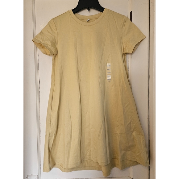 UNIQLO Mercerized Cotton Short Sleeve Mini Dress Yellow XXS NWT - Picture 3 of 6